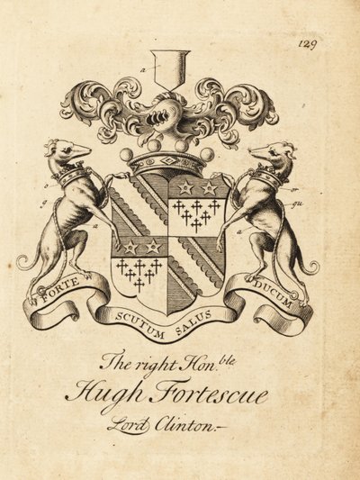 Herb Wielmożnego Hugh Fortescue autorstwa Andrew Johnston