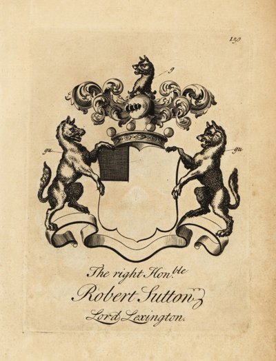 Herb Szlachetnego Robert Sutton, Lord Lexington, 2. Baron Lexington (1662-1723) autorstwa Andrew Johnston
