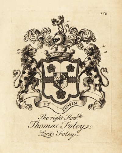 Herb szanownego Thomasa Foleya, Lorda Foley autorstwa Andrew Johnston