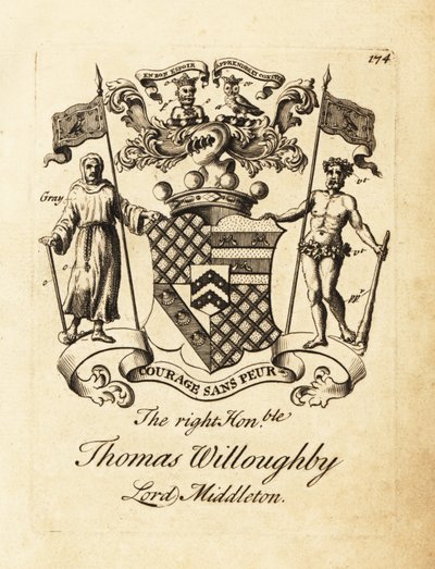 Herb szanownego Thomasa Willoughby, Lorda Middleton autorstwa Andrew Johnston