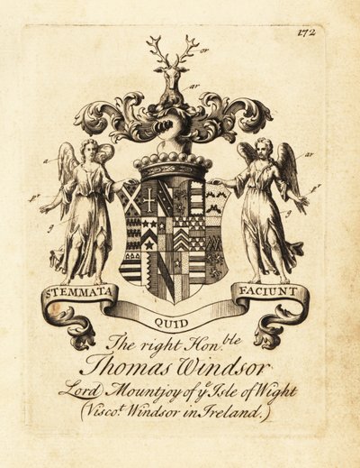 Herb szanowanego Thomasa Windsora, Lorda Mountjoy z Isle of Wight autorstwa Andrew Johnston