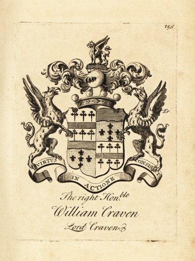 Herb Wielmożnego Williama Craven, Lord Craven, 3. Baron Craven (1700-1739) autorstwa Andrew Johnston