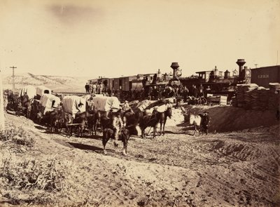 Płyta 27. Pociągi zaopatrzeniowe, 1869 r. (zdjęcie) autorstwa Andrew Joseph Russell