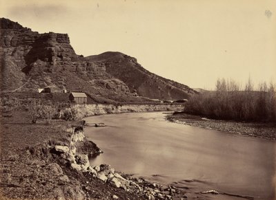 Płyta 35. Echo City, patrząc w górę rzeki Weber, 1869 r. (zdjęcie) autorstwa Andrew Joseph Russell