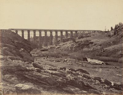 Płyta 7. Most Dale Creek, widok ogólny, 1869 r. (zdjęcie) autorstwa Andrew Joseph Russell