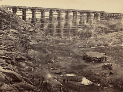 Płyta 8. Most Dale Creek, z góry, 1869 r. (zdjęcie) autorstwa Andrew Joseph Russell