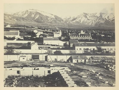 Salt Lake City, Camp Douglas i góry Wasatch w tle autorstwa Andrew Joseph Russell