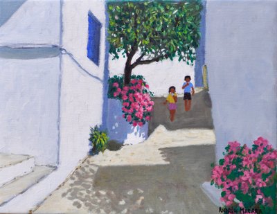 Bougainvillea, Skiathos, 2024 (olej na płótnie) autorstwa Andrew Macara