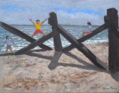 Stare molo, 2010 (olej na płótnie) autorstwa Andrew Macara