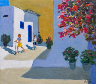 Skuter dla dzieci, Symi, wyspy greckie, 2018, autorstwa Andrew Macara