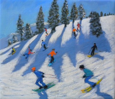 Narciarze, Lofer, 2010 r. autorstwa Andrew Macara