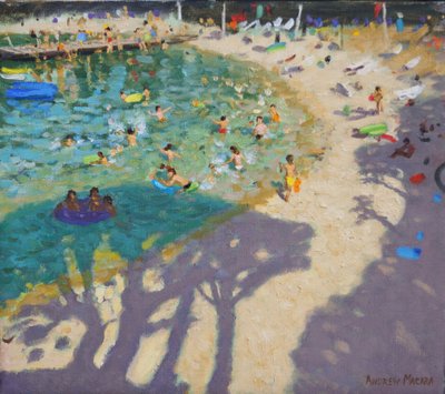 Cienie drzew, na plaży, niedaleko Rovinj 2016 (2016) autorstwa Andrew Macara