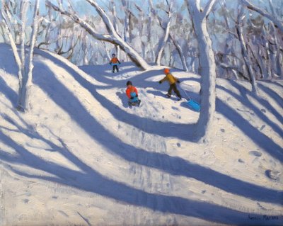 Zima, Bramcote, Nottingham, 2009 (olej na płótnie) autorstwa Andrew Macara