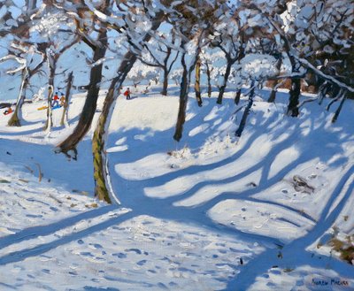 Zima Ladmanlow, Buxton, Derbyshire, 2010 (olej na płótnie) autorstwa Andrew Macara
