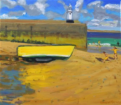 Żółta łódź, St Ives, 2017, autorstwa Andrew Macara