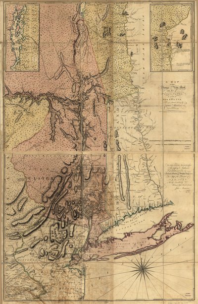 Mapa prowincji Nowy Jork z częścią Pensylwanii i Nowej Anglii, LOC 74692653 autorstwa Andrew Montrésor