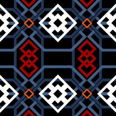 Andaluzyjski geometryczny, 2018, cyfrowy autorstwa Andrew Watson