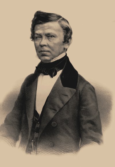 Portret poety Władimira Grigorjewicza Benediktowa 1807-1873, 1870 autorstwa Andrey Mikhaylovich Lushev