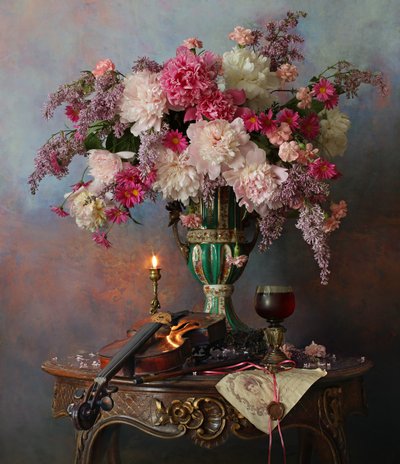 Romantyczne skrzypce „Peony” autorstwa Andrey Morozov