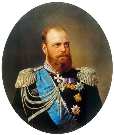 Portret cesarza Aleksandra III, 1845-1894, XIX wiek. autorstwa Andrey Nikolayevich Shilder