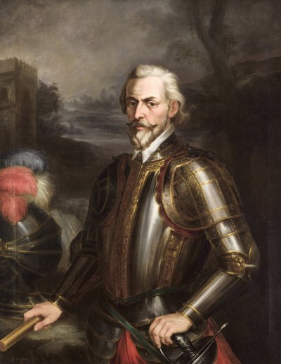 Romantyzm : Rodrigo Ponce de Leon (1443-1492), Książę Kadyksu przez Cortes y Aguilar, Andres (1812-1879), ok. 1856. Olej na płótnie autorstwa Andrés Cortés y Aguilar