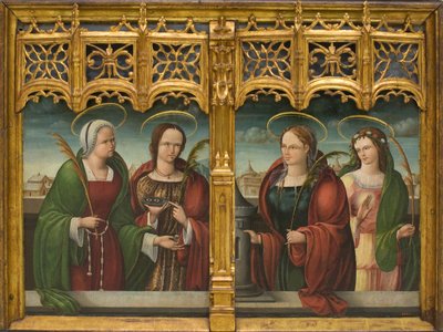 Święci Apollonia, Łucja i Barbara i kolejny Święty Męczennik autorstwa Andrés de Melgar