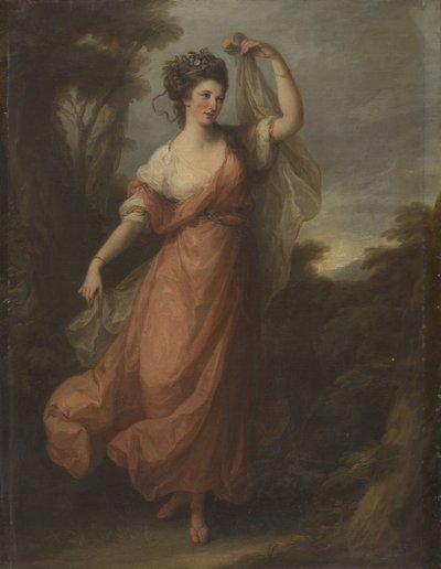 Tańcząca młoda kobieta jako Tersychora autorstwa Angelica Kauffmann