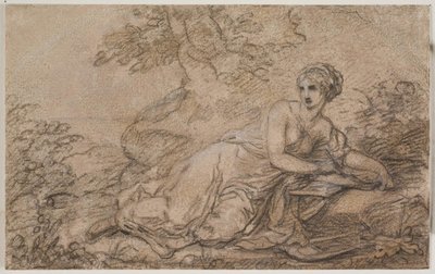 Poetka, prawdopodobnie Safona autorstwa Angelica Kauffmann