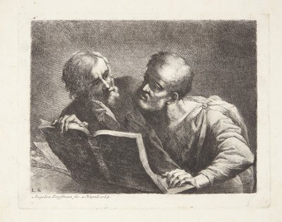 Dwóch starych studentów autorstwa Angelica Kauffmann
