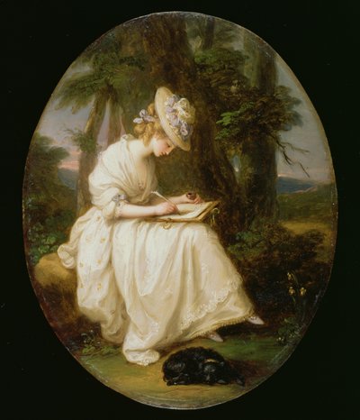 Louisa Hammond (olej na miedzi) autorstwa Angelica Kauffmann