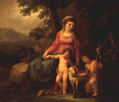 Maryja Panna z Dzieciątkiem Jezus i św. Janem Chrzcicielem autorstwa Angelica Kauffmann