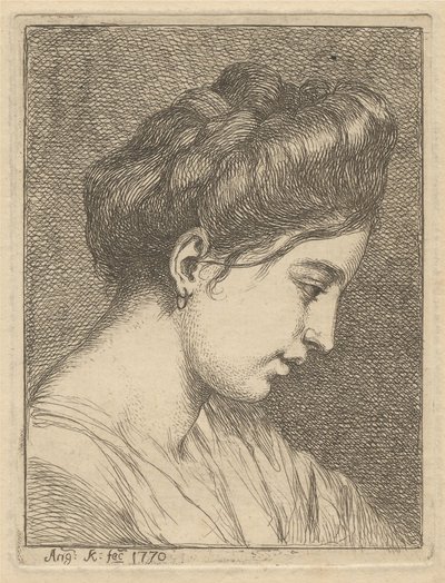 Głowa młodej kobiety z profilu autorstwa Angelica Kauffmann