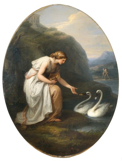 Immortalia - nimfa nieśmiertelności, 1783. autorstwa Angelica Kauffmann