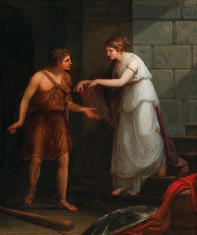 Tezeusz i Ariadna. autorstwa Angelica Kauffmann