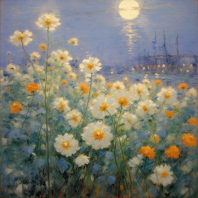Florals 36, ok. 2021 (olej na płótnie) autorstwa Angelita Hawke