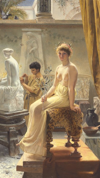 Model rzeźbiarza autorstwa Angelo Courten