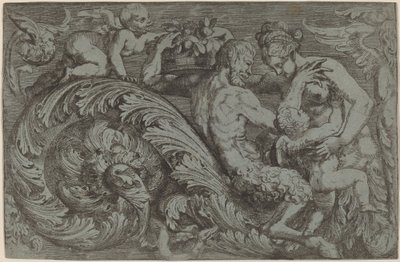 Panel dekoracyjny z postaciami mitologicznymi autorstwa Angelo Falconetto