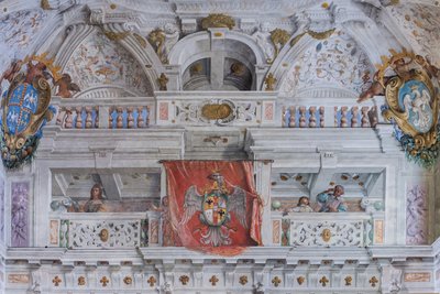 Sala z Kwaterą Bolońską, Sala Gwardii, Pałac Książęcy Este, Sassuolo, Włochy autorstwa Angelo Michele Colonna
