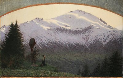 Zdrowaś Maryjo wieczorem 1910. autorstwa Angelo Morbelli