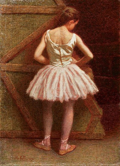 Tancerka w Teatro alla Scala, 1909. autorstwa Angelo Morbelli