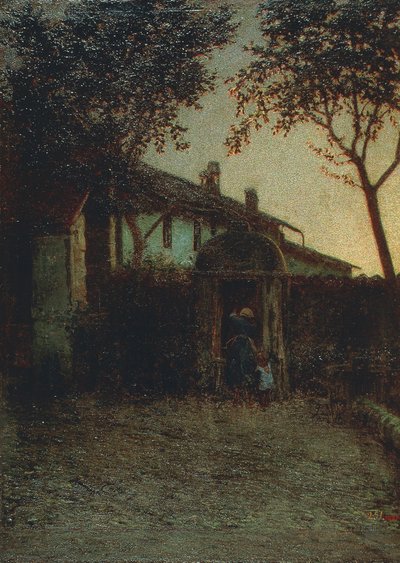 Świt, autorstwa Angelo Morbelli autorstwa Angelo Morbelli