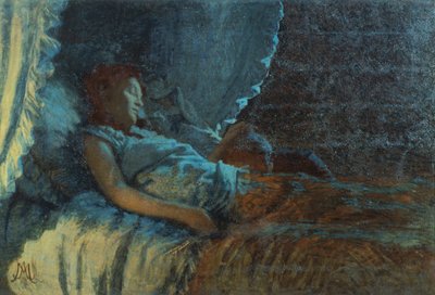 Wesoły świt, Angelo Morbelli (1853-1919), olej na płótnie autorstwa Angelo Morbelli