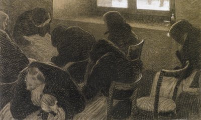 Zimowa sjesta, ok. godz. 1902. autorstwa Angelo Morbelli