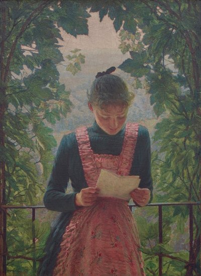 Pierwszy list, 1890. autorstwa Angelo Morbelli