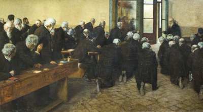 Wiatyk, 1884 (olej na płótnie) autorstwa Angelo Morbelli