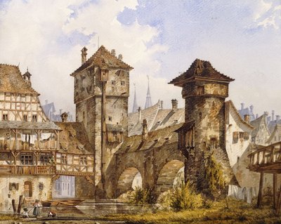 Widok Norymbergi, 1856 autorstwa Angelo Quaglio