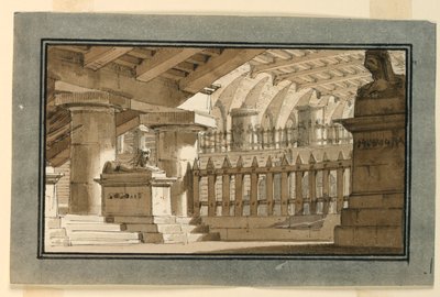 Scenografia, więzienie egipskie autorstwa Angelo Toselli