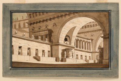 Scenografia, Zewnątrz Pałacu, Sala Grobowa autorstwa Angelo Toselli