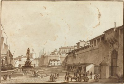Widok na Livorno autorstwa Angelo Uggeri