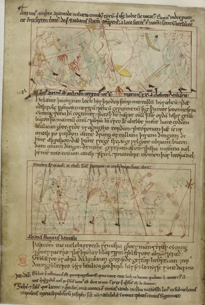 Cotton Claudius B. IV, f.25v Abraham i Lot autorstwa Anglo Saxon